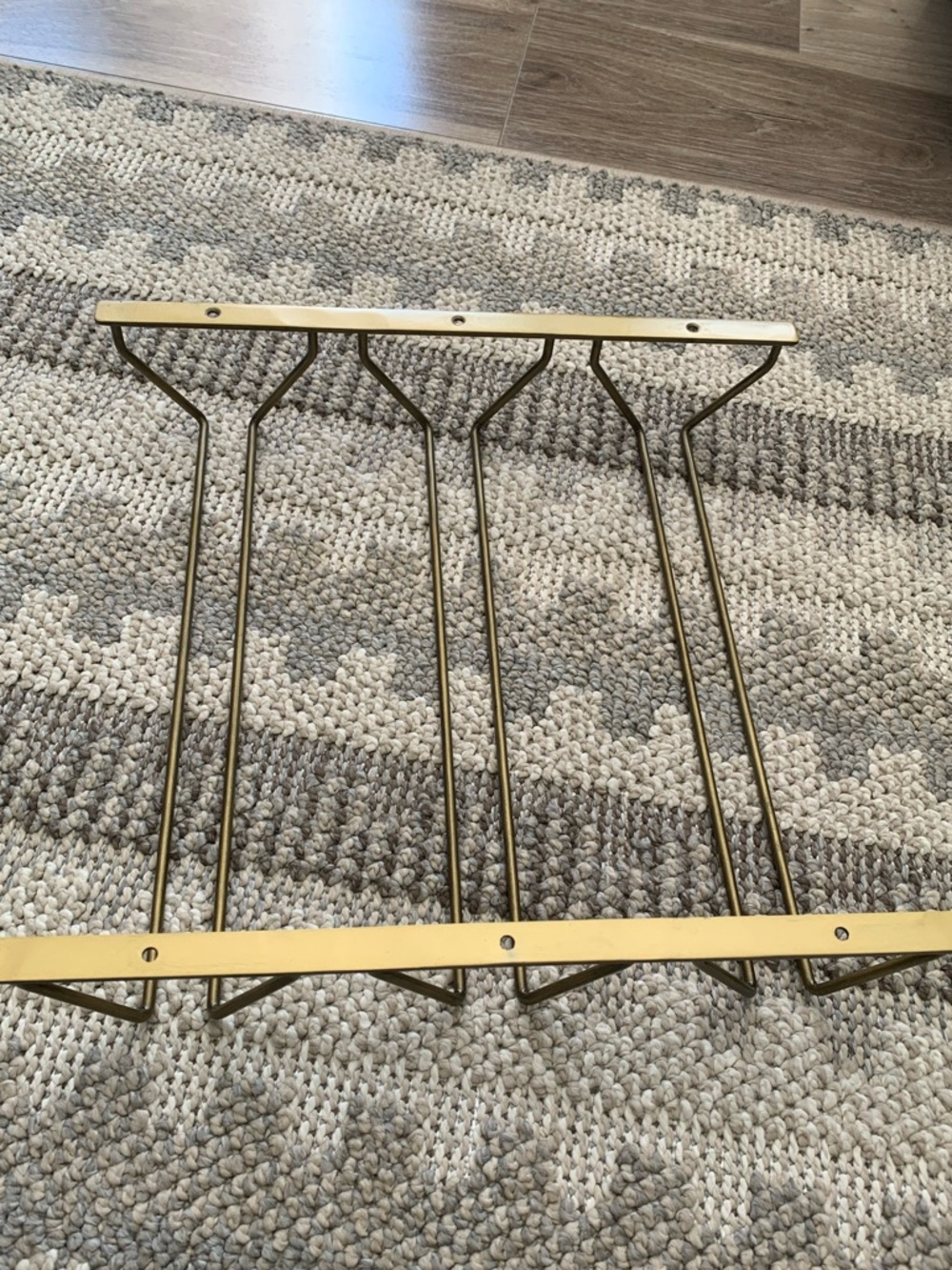 Bronze wine rack under cabinet